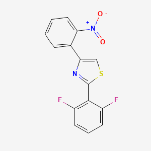 molecular formula C15H8F2N2O2S B6312017 2-(2,6-Difluorophenyl)-4-(2-nitrophenyl)thiazole CAS No. 1357624-08-8