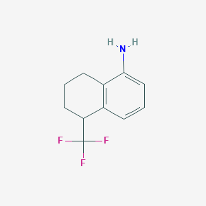 molecular formula C11H12F3N B6312025 5-(Trifluoromethyl)-5,6,7,8-tetrahydro-1-naphthylamine CAS No. 1357625-60-5