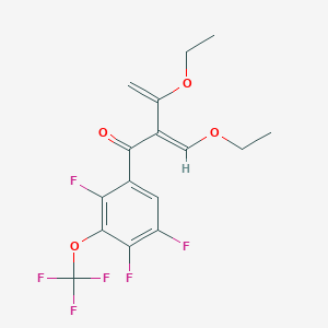 molecular formula C16H14F6O4 B6312059 1,3-Diethoxy-2-[2,4,5-trifluoro-3-(trifluoromethoxy)benzoyl]-1,3-butadiene CAS No. 1357628-17-1