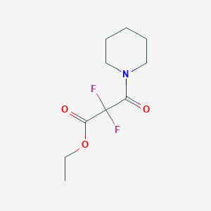 molecular formula C10H15F2NO3 B6312086 Ethyl 2,2-difluoro-3-piperidinyl-3-oxopropanoate CAS No. 1357626-18-6