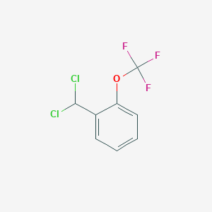 molecular formula C8H5Cl2F3O B6312098 1-Dichloromethyl-2-(trifluoromethoxy)benzene, 88% CAS No. 1357624-32-8