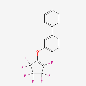 molecular formula C17H9F7O B6312106 1-(3-Oxy-1,1-biphenyl)-2,3,3,4,4,5,5-heptafluorocyclopent-1-ene CAS No. 1357623-87-0