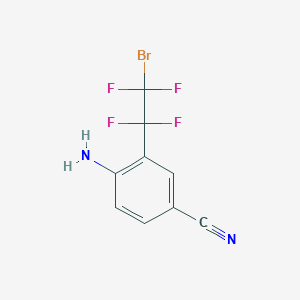 molecular formula C9H5BrF4N2 B6312169 3-(2-Bromo-1,1,2,2-tetrafluoroethyl)-4-aminobenzonitrile CAS No. 1357627-38-3