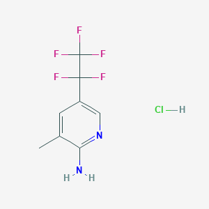 molecular formula C8H8ClF5N2 B6312178 3-Methyl-5-(1,1,2,2,2-pentafluoroethyl)-2-pyridinamine hydrochloride CAS No. 1357624-19-1
