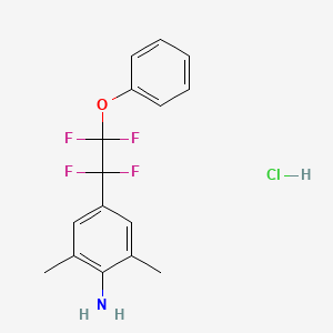 molecular formula C16H16ClF4NO B6312179 2,6-Dimethyl-4-(2-phenoxy-1,1,2,2-tetrafluoroethyl)aniline hydrochloride CAS No. 1357624-70-4