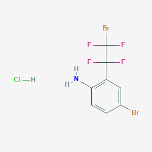 molecular formula C8H6Br2ClF4N B6312183 4-Bromo-2-(2-bromo-1,1,2,2-tetrafluoroethyl)aniline hydrochloride CAS No. 1357624-41-9