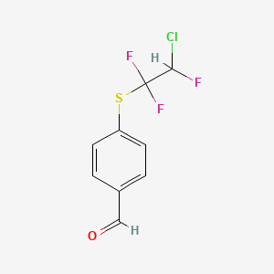 molecular formula C9H6ClF3OS B6312190 4-(2-Chloro-1,1,2-trifluoroethylthio)benzaldehyde, 96% CAS No. 1357625-54-7