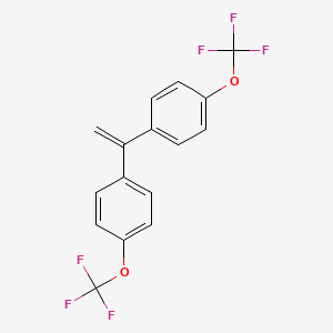 molecular formula C16H10F6O2 B6312215 1,1-Bis[4-(trifluoromethoxy)phenyl]ethylene CAS No. 1357624-64-6