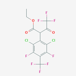 molecular formula C13H6Cl2F8O3 B6312266 2-(2,6-Dichloro-3,5-difluoro-4-trifluoromethylphenyl)-4,4,4-trifluoro-acetoacetic acid ethyl ester CAS No. 1357624-81-7