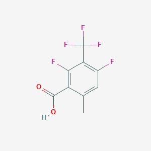 molecular formula C9H5F5O2 B6312307 2,4-Difluoro-6-methyl-3-(trifluoromethyl)benzoic acid CAS No. 1357626-09-5