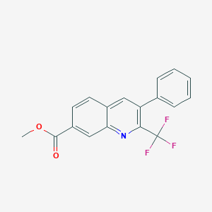 molecular formula C18H12F3NO2 B6312319 3-Phenyl-2-trifluoromethyl-7-quinoline-carboxylic acid methyl ester CAS No. 1357624-71-5
