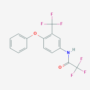 molecular formula C15H9F6NO2 B6312353 N-(3-Trifluoromethyl-4-phenoxyphenyl)-2,2,2-trifluoroacetamide CAS No. 1357624-89-5