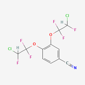 molecular formula C11H5Cl2F6NO2 B6312354 3,4-Bis(2-chloro-1,1,2-trifluoroethoxy)benzonitrile CAS No. 1357625-38-7