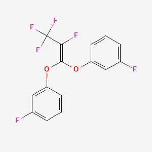 molecular formula C15H8F6O2 B6312374 2,3,3,3-Tetrafluoro-1,1-bis(3-fluorophenoxy)-prop-1-ene CAS No. 1357624-03-3