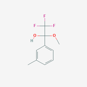 B6312380 3-Bromo-alpha-methoxy-alpha-(trifluoromethyl)benzyl alcohol CAS No. 1357626-01-7