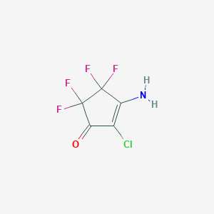 molecular formula C5H2ClF4NO B6312456 3-Amino-2-chloro-4,4,5,5-tetrafluorocyclopent-2-en-1-one CAS No. 10528-34-4