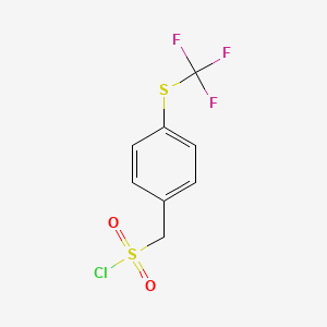 molecular formula C8H6ClF3O2S2 B6312474 [4-(Trifluoromethylthio)phenyl]methanesulfonyl chloride CAS No. 1357627-09-8