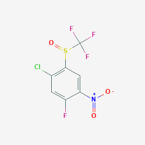 molecular formula C7H2ClF4NO3S B6312495 2-Chloro-4-fluoro-5-nitrophenyl trifluoromethyl sulfoxide CAS No. 1357626-24-4