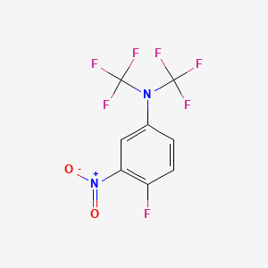 B6312532 N,N-Bis(trifluoromethyl)-4-fluoro-3-nitroaniline CAS No. 1357625-55-8