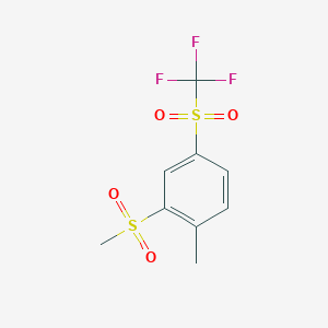 molecular formula C9H9F3O4S2 B6312547 2-Methyl-5-(trifluoromethylsulfonyl)phenylmethylsulfone CAS No. 1357626-87-9