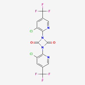 molecular formula C14H4Cl2F6N4O2 B6312557 1,3-Bis[3-chloro-5-(trifluoromethyl)pyridin-2-yl]uretidine-2,4-dione CAS No. 1357626-77-7