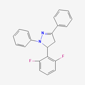 molecular formula C21H16F2N2 B6312558 5-(2,6-Difluorophenyl)-1,3-diphenyl-4,5-dihydro-1H-pyrazole CAS No. 1357624-92-0