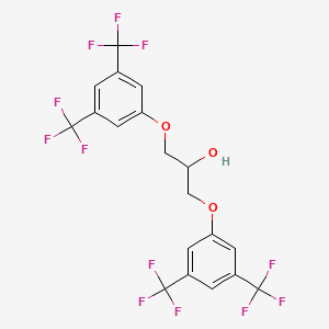 molecular formula C19H12F12O3 B6312590 1,3-Bis[3,5-bis(trifluoromethyl)phenoxy]propan-2-ol CAS No. 1357625-86-5