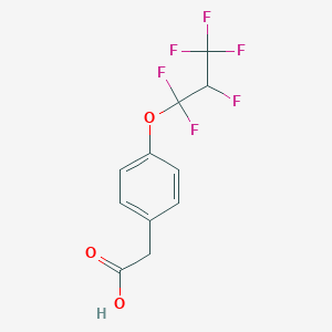 molecular formula C11H8F6O3 B6312594 4-(1,1,2,3,3,3-Hexafluoropropoxy)phenylacetic acid CAS No. 1000566-88-0