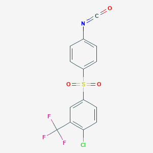 molecular formula C14H7ClF3NO3S B6312599 4-[4-Chloro-3-(trifluoromethyl)phenylsulfonyl]phenyl isocyanate CAS No. 1357625-02-5