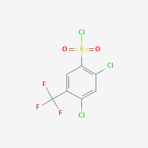 molecular formula C7H2Cl3F3O2S B6312617 2,4-Dichloro-5-trifluoromethylbenzenesulfonyl chloride, 98% CAS No. 32333-55-4