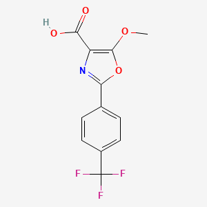 molecular formula C12H8F3NO4 B6312629 2-[4-(Trifluoromethyl)phenyl]-5-methoxy-1,3-oxazole-4-carboxylic acid CAS No. 1357625-85-4