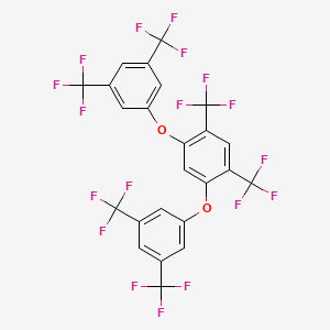 molecular formula C24H8F18O2 B6312692 1,3-Bis[3,5-bis(trifluoromethyl)phenoxy]-4,6-bis(trifluoromethyl)benzene CAS No. 1357624-68-0