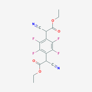 molecular formula C16H12F4N2O4 B6312700 Diethyl 2,2'-(2,3,5,6-tetrafluoro-1,4-phenylene)bis(2-cyanoacetate) CAS No. 1357626-70-0