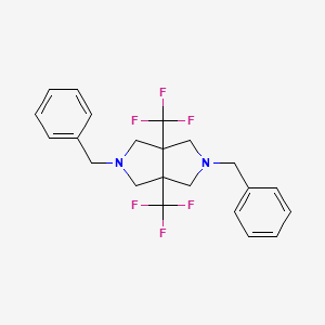 molecular formula C22H22F6N2 B6312701 N,N-Dibenzyl-octahydro-3a,6a-bis(trifluoromethyl)-pyrrolo[3,4-c]pyrrole CAS No. 1357624-84-0