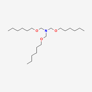 molecular formula C21H45NO3 B6312704 Tris-[(hexyloxy)methyl]amine CAS No. 154704-75-3