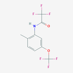 molecular formula C10H7F6NO2 B6312728 N-[2-Methyl-5-(trifluoromethoxy)phenyl]-2,2,2-trifluoroacetamide CAS No. 1357624-90-8
