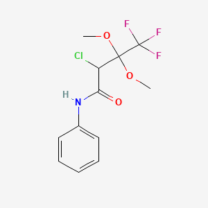 molecular formula C12H13ClF3NO3 B6312782 N-Phenyl-(2-chloro-3,3-dimethoxy-4,4,4-trifluoro)butyramide CAS No. 1357625-42-3