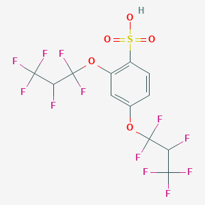 molecular formula C12H6F12O5S B6312807 2,4-Bis(1,1,2,3,3,3-hexafluoropropoxy)benzenesulfonic acid CAS No. 1358161-00-8