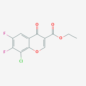 Ethyl 8-chloro-6,7-difluoro-4-oxo-4H-chromene-3-carboxylate