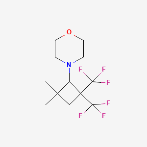 molecular formula C12H17F6NO B6312848 4-[2,2-Dimethyl-4,4-bis(trifluoromethyl)cyclobutyl]morpholine CAS No. 1357625-70-7