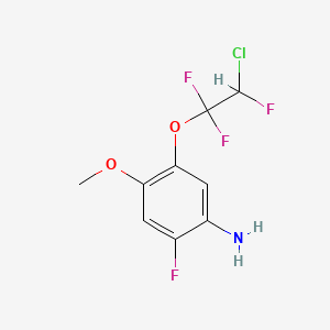 molecular formula C9H8ClF4NO2 B6312852 5-(2-Chloro-1,1,2-trifluoroethoxy)-2-fluoro-4-methoxyaniline CAS No. 1357624-20-4