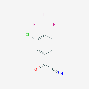 molecular formula C9H3ClF3NO B6312872 3-Chloro-4-(trifluoromethyl)benzoyl cyanide CAS No. 80277-43-6