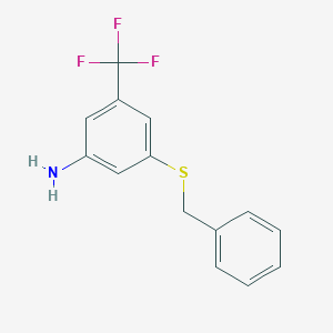 molecular formula C14H12F3NS B6312897 3-(Phenylthiomethyl)-5-(trifluoromethyl)aniline CAS No. 1357626-33-5