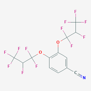 molecular formula C13H5F12NO2 B6312912 3,4-Bis(1,1,2,3,3,3-hexafluoropropoxy)benzonitrile CAS No. 1357626-28-8