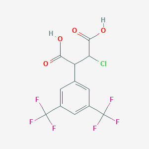 molecular formula C12H7ClF6O4 B6312932 2-Chloro-3-[3,5-bis(trifluoromethyl)phenyl]succinic acid CAS No. 1357624-35-1