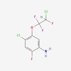 molecular formula C8H5Cl2F4NO B6312939 4-Chloro-5-(2-chloro-1,1,2-trifluoroethoxy)-2-fluoroaniline CAS No. 1357624-10-2