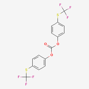 molecular formula C15H8F6O3S2 B6312948 Bis[4-(trifluoromethylthio)phenyl]carbonate, 95% CAS No. 1357625-22-9