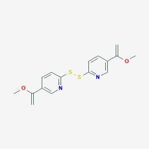 molecular formula C16H16N2O2S2 B6312963 2,2'-Dithiobis[(5-methoxyvinyl)pyridine] CAS No. 1357626-23-3