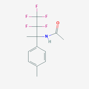 molecular formula C13H14F5NO B6312979 N-[1-Methyl-1-(p-tolyl)-2,2,3,3,3-pentafluoropropyl]acetamide CAS No. 1357625-71-8