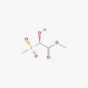 molecular formula C4H8O5S B6312993 (2S)-2-Hydroxy-2-(methylsulfonyl)acetic acid methyl ester CAS No. 1858273-08-1